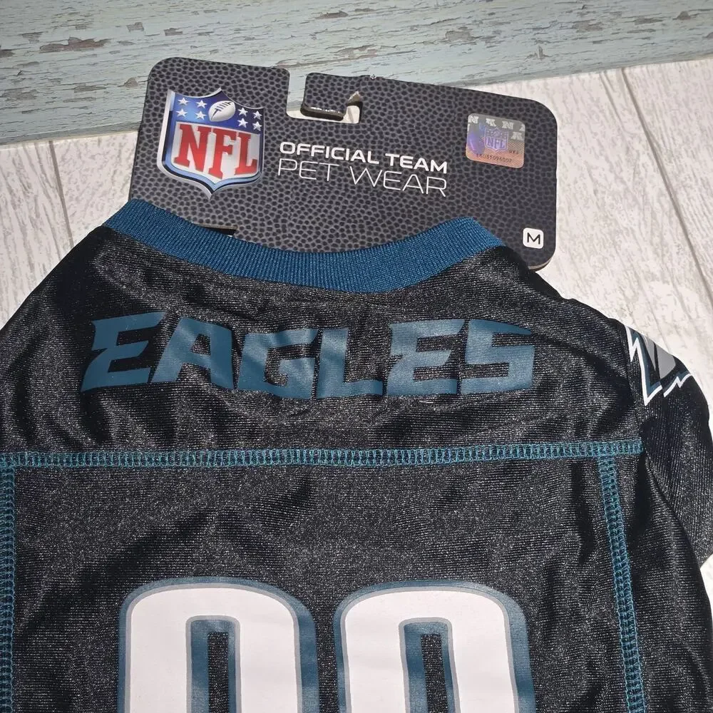 NWT Pets First NFL Philly Eagles Color Rush Dog Jersey, Size MEDIUM 14-18